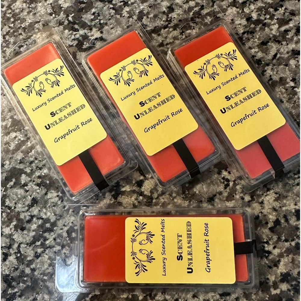 GRAPEFRUIT ROSE, SCENT UNLEASHED HAND POURED SCENTED MELTS!